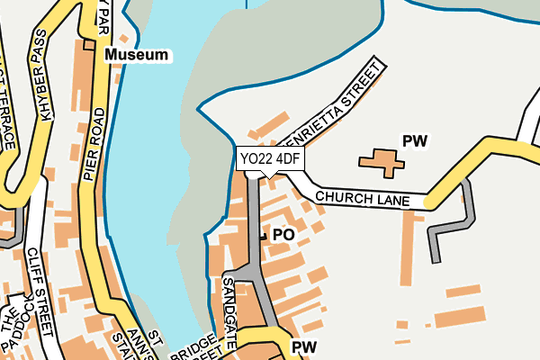 YO22 4DF map - OS OpenMap – Local (Ordnance Survey)