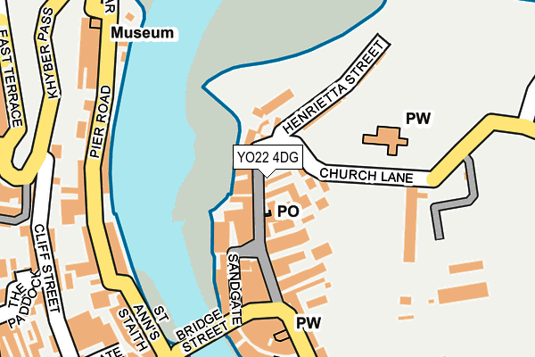 YO22 4DG map - OS OpenMap – Local (Ordnance Survey)