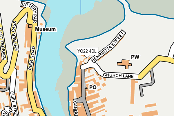 YO22 4DL map - OS OpenMap – Local (Ordnance Survey)