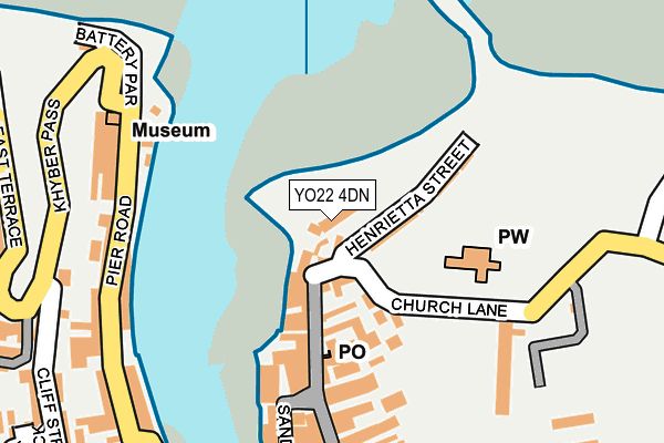 YO22 4DN map - OS OpenMap – Local (Ordnance Survey)
