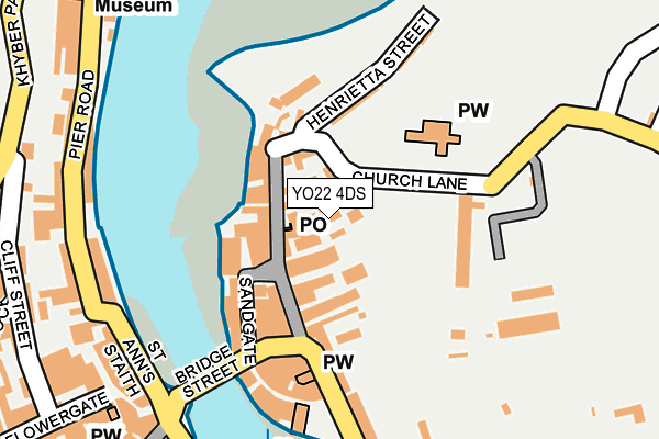YO22 4DS map - OS OpenMap – Local (Ordnance Survey)