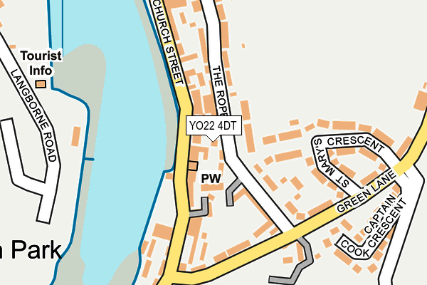 YO22 4DT map - OS OpenMap – Local (Ordnance Survey)