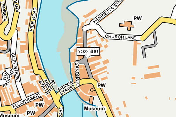 YO22 4DU map - OS OpenMap – Local (Ordnance Survey)