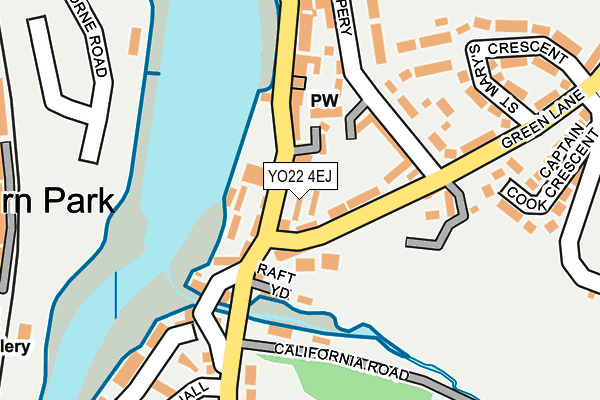 YO22 4EJ map - OS OpenMap – Local (Ordnance Survey)