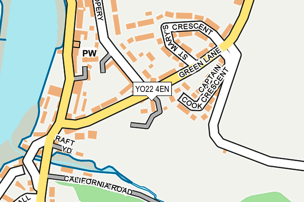 YO22 4EN map - OS OpenMap – Local (Ordnance Survey)