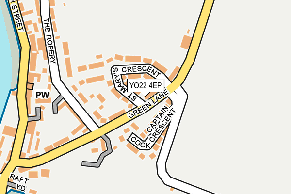 YO22 4EP map - OS OpenMap – Local (Ordnance Survey)