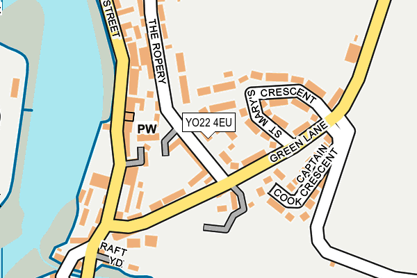 YO22 4EU map - OS OpenMap – Local (Ordnance Survey)