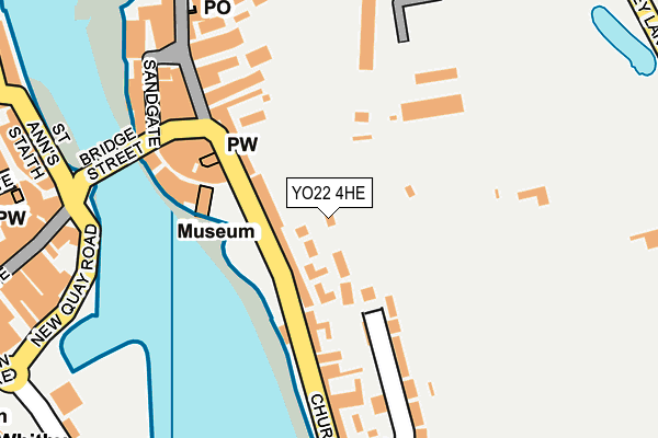 YO22 4HE map - OS OpenMap – Local (Ordnance Survey)