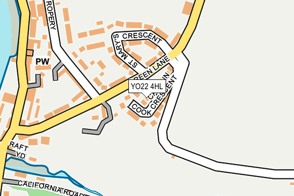 YO22 4HL map - OS OpenMap – Local (Ordnance Survey)