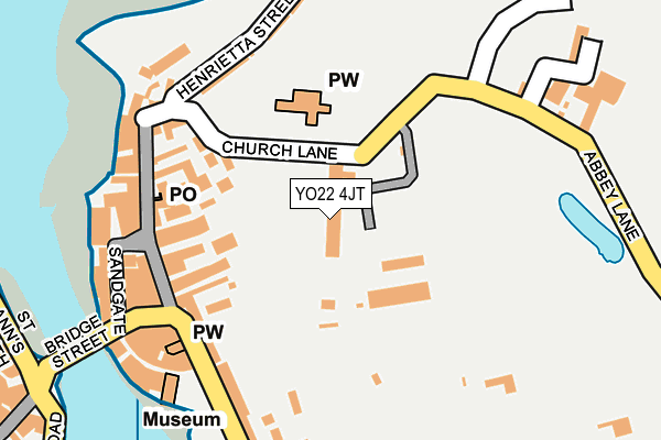 YO22 4JT map - OS OpenMap – Local (Ordnance Survey)