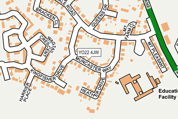 YO22 4JW map - OS OpenMap – Local (Ordnance Survey)