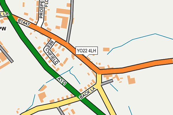 YO22 4LH map - OS OpenMap – Local (Ordnance Survey)