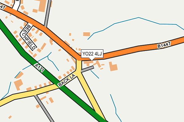 YO22 4LJ map - OS OpenMap – Local (Ordnance Survey)