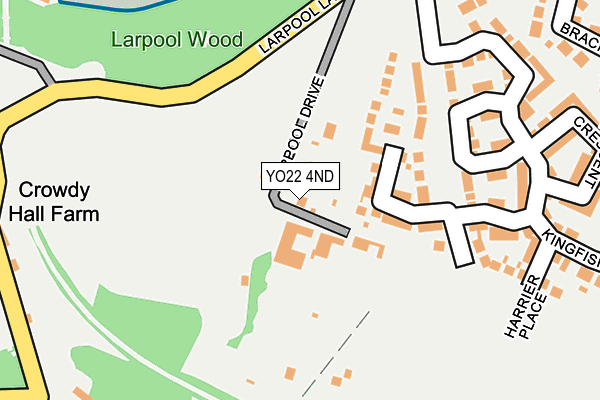 YO22 4ND map - OS OpenMap – Local (Ordnance Survey)