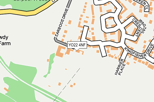 YO22 4NF map - OS OpenMap – Local (Ordnance Survey)