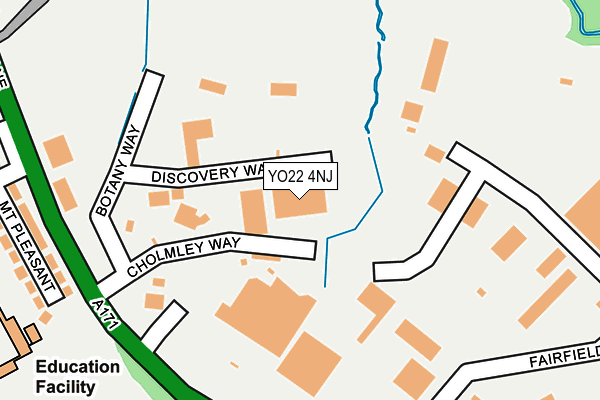 YO22 4NJ map - OS OpenMap – Local (Ordnance Survey)