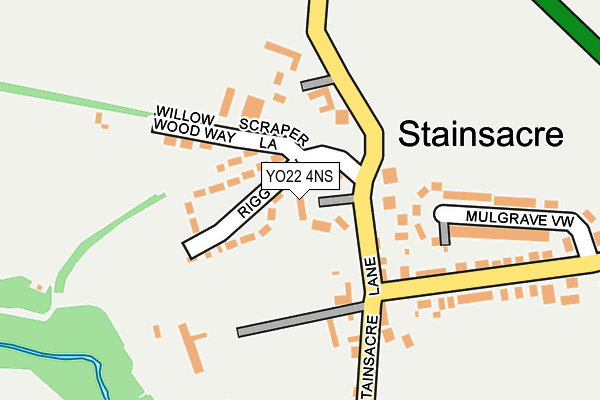 YO22 4NS map - OS OpenMap – Local (Ordnance Survey)
