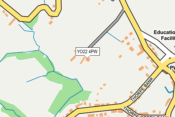 YO22 4PW map - OS OpenMap – Local (Ordnance Survey)
