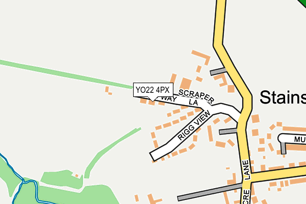 YO22 4PX map - OS OpenMap – Local (Ordnance Survey)