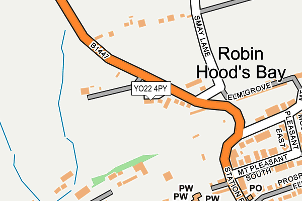 YO22 4PY map - OS OpenMap – Local (Ordnance Survey)