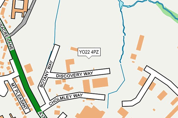YO22 4PZ map - OS OpenMap – Local (Ordnance Survey)