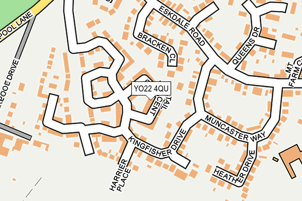 YO22 4QU map - OS OpenMap – Local (Ordnance Survey)