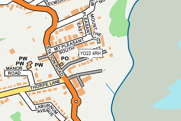 YO22 4RH map - OS OpenMap – Local (Ordnance Survey)