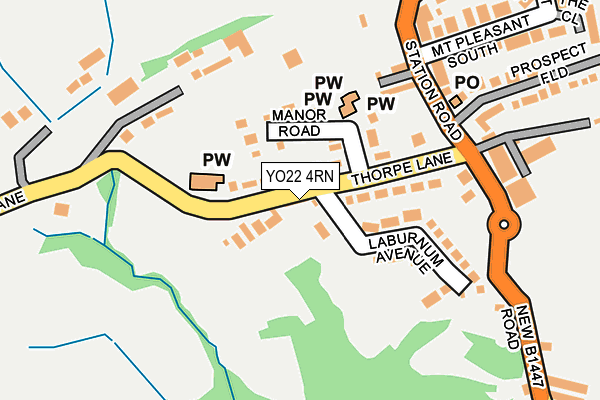 YO22 4RN map - OS OpenMap – Local (Ordnance Survey)