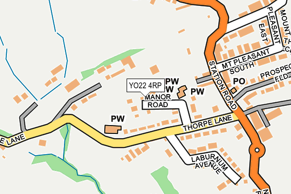 YO22 4RP map - OS OpenMap – Local (Ordnance Survey)