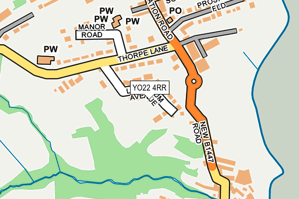 YO22 4RR map - OS OpenMap – Local (Ordnance Survey)