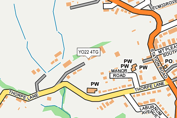 YO22 4TG map - OS OpenMap – Local (Ordnance Survey)