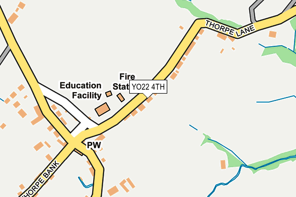 YO22 4TH map - OS OpenMap – Local (Ordnance Survey)