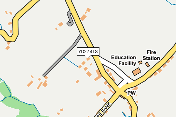YO22 4TS map - OS OpenMap – Local (Ordnance Survey)