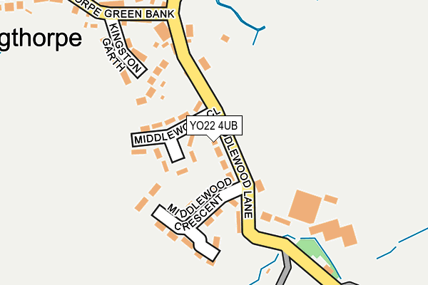 YO22 4UB map - OS OpenMap – Local (Ordnance Survey)