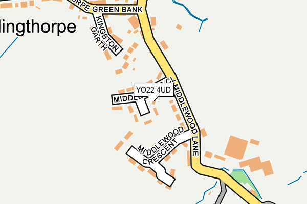 YO22 4UD map - OS OpenMap – Local (Ordnance Survey)