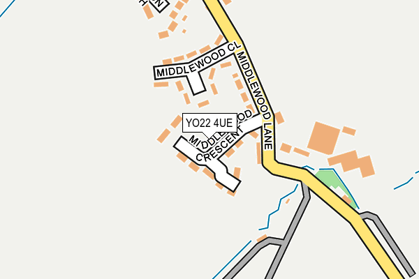 YO22 4UE map - OS OpenMap – Local (Ordnance Survey)