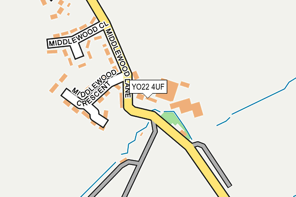 YO22 4UF map - OS OpenMap – Local (Ordnance Survey)