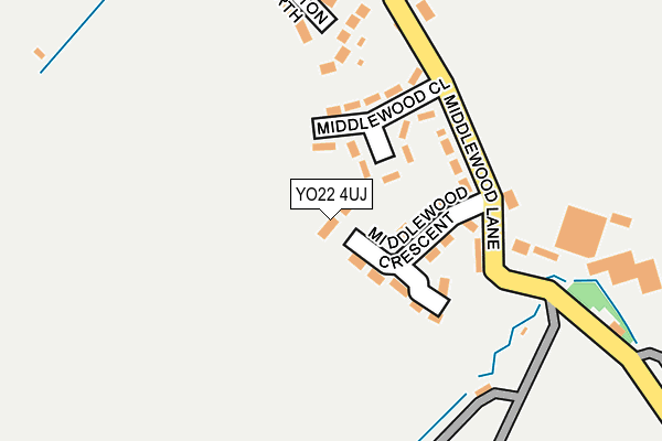 YO22 4UJ map - OS OpenMap – Local (Ordnance Survey)