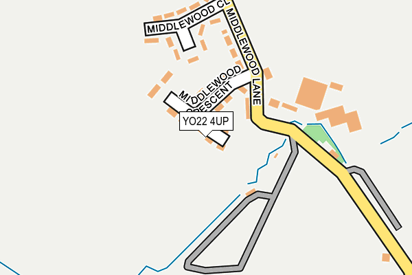 YO22 4UP map - OS OpenMap – Local (Ordnance Survey)