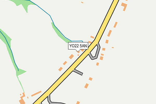YO22 5AN map - OS OpenMap – Local (Ordnance Survey)