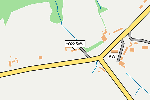 YO22 5AW map - OS OpenMap – Local (Ordnance Survey)