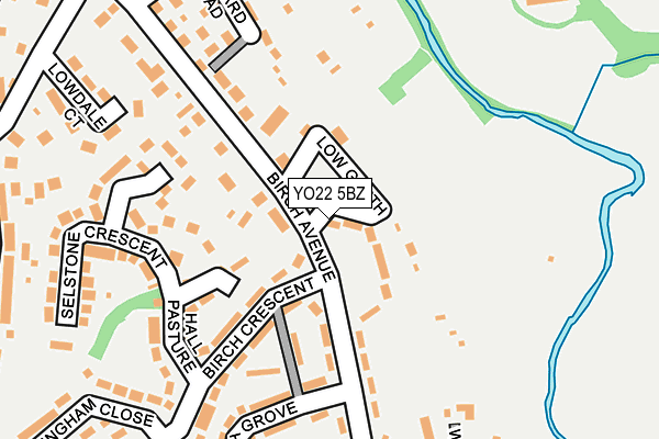 YO22 5BZ map - OS OpenMap – Local (Ordnance Survey)