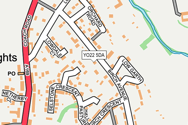 YO22 5DA map - OS OpenMap – Local (Ordnance Survey)