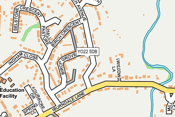 YO22 5DB map - OS OpenMap – Local (Ordnance Survey)