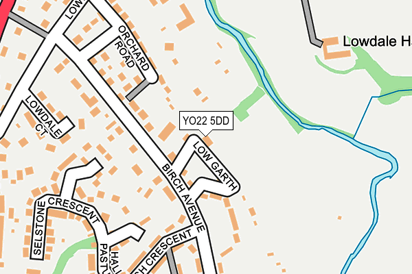 YO22 5DD map - OS OpenMap – Local (Ordnance Survey)