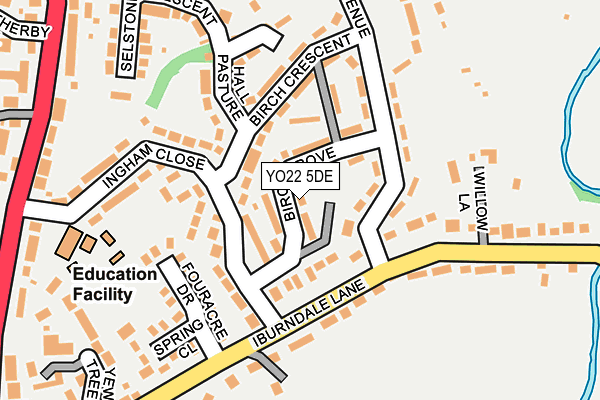 YO22 5DE map - OS OpenMap – Local (Ordnance Survey)