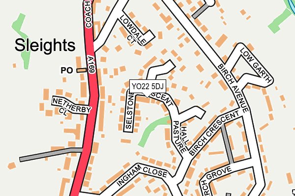 YO22 5DJ map - OS OpenMap – Local (Ordnance Survey)