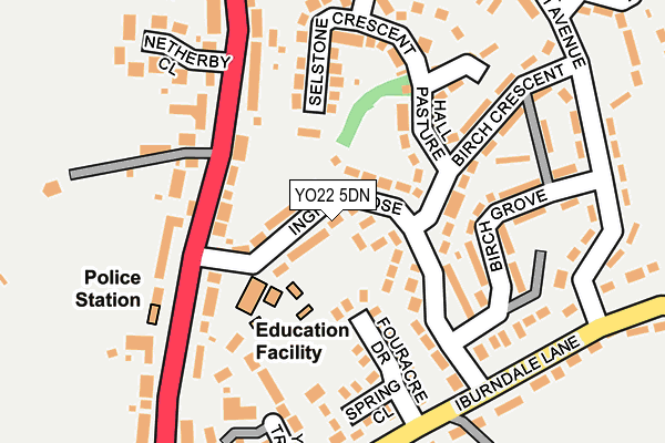 YO22 5DN map - OS OpenMap – Local (Ordnance Survey)