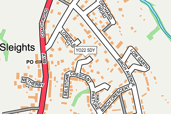 YO22 5DY map - OS OpenMap – Local (Ordnance Survey)