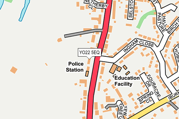 YO22 5EQ map - OS OpenMap – Local (Ordnance Survey)